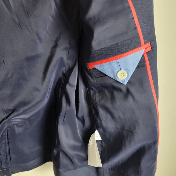 J.CREW Dalton Navy Blue Preppy Academia Blazer Size 4 Wool Blend Italy - Picture 5 of 10